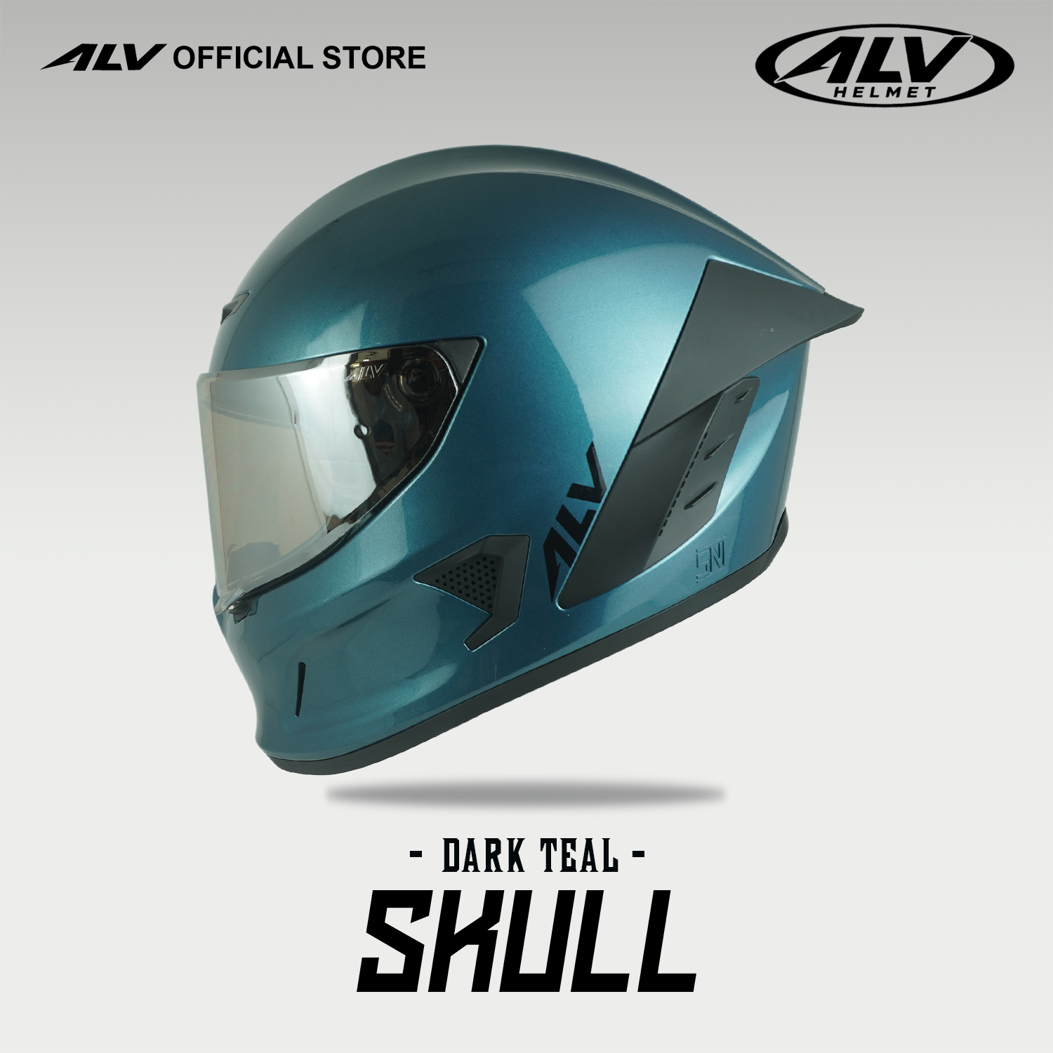 ALV Skull Dark Teal Glossy