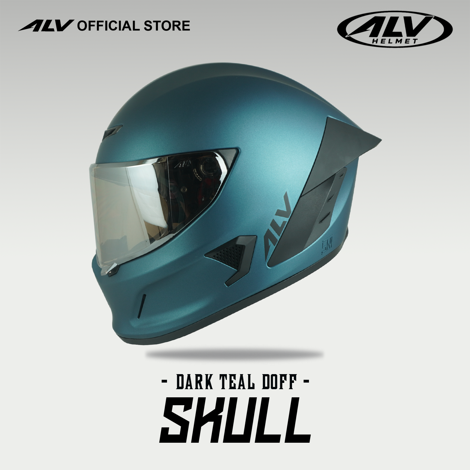 ALV Skull Dark Teal Doff